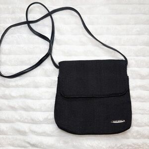 Nine West Textured Black Crossbody Mini Handbag